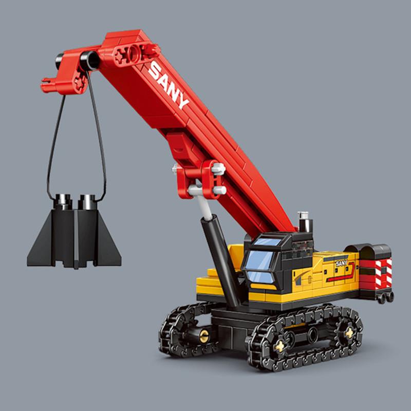 Non-Toxic Sembo 4In1 Grabbing Machine Assemblage Building Blocks Kits Moc Excavator Truck Model Bricks Car Construction Set Children Toys Gift