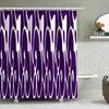 Purple White Shower Curtain Waterproof Printed Decorative Bathtub Liner Polyester Fabric Home Bathroom Accessories