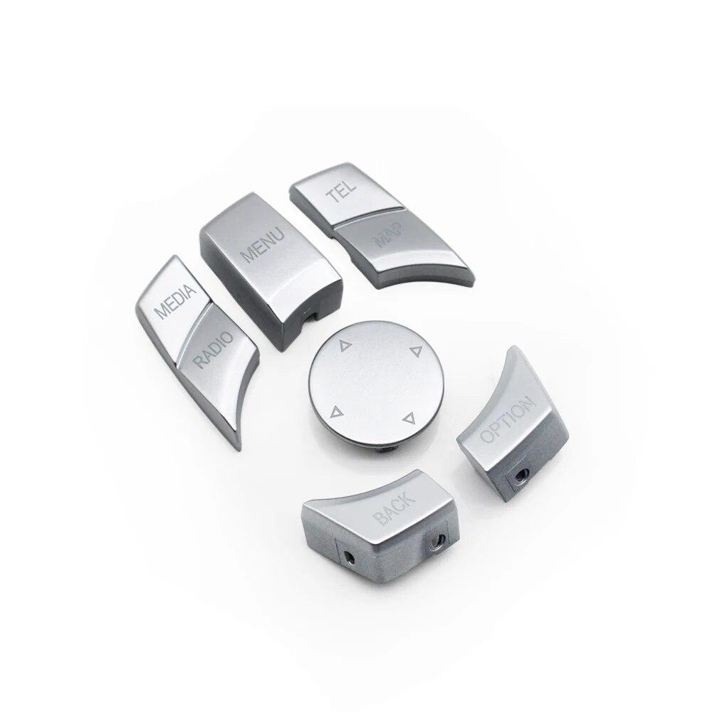 Stříbrný Kryt Tlačítka Menu Multimediálního Ovladače iDrive CIC pro BMW Řady 1 3 5 X1 X5 X6 E87 E90 E91 E92 E60 E84 E70 E71 E72