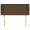 VidaXL Tête de lit avec oreilles Marron Foncé 83x16x78-88 cm Tissu3118465