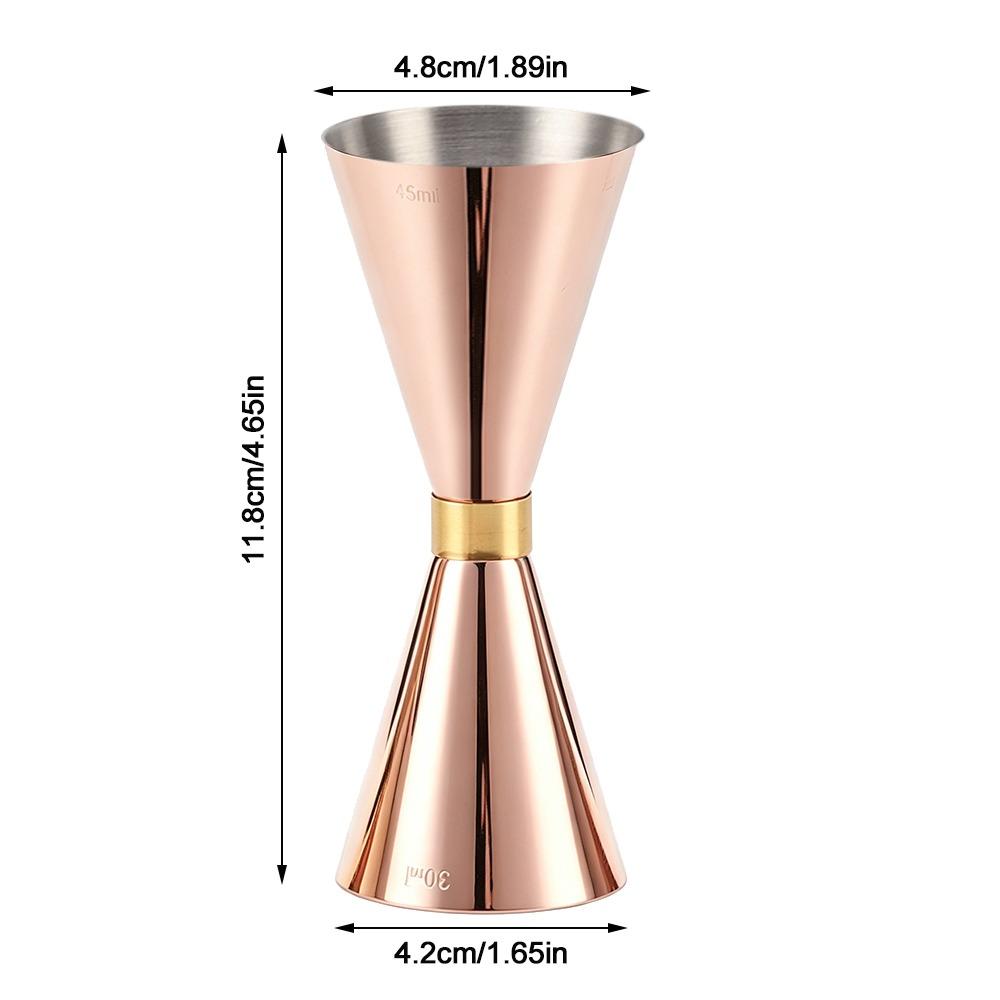 Two-Ended Cocktail Jigger With Measurement Markings Dual Spirit Measure Cup Kitchen