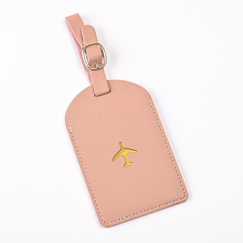 1PCS PU Leather Business Luggage Tag Suitcase Address Label Luggage Boarding Case Label Name ID Address Clip Travel Accessories