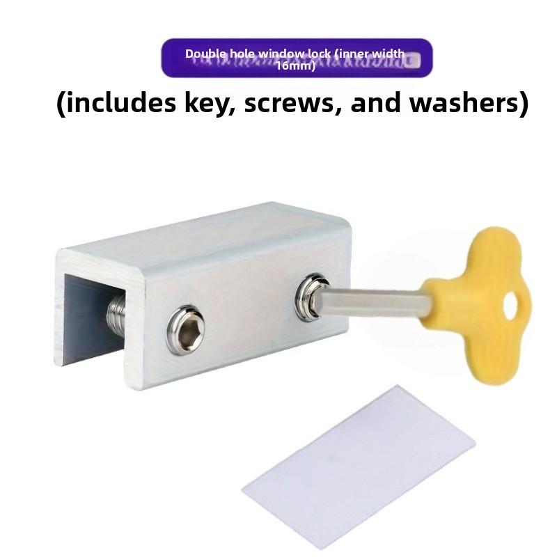 

Window Locks for Vertical and Horizontal Windows No-Drill Install Adjustable Aluminum Window Stoppers