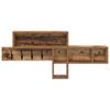 Wall Mounted Nightstand with Shelf Reclaimed Wood Look 100 x 12 x 43.5 cm