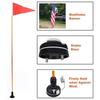 Kayak Safety Flag Foldable Aluminum Lightweight Flagpole Set Kayak Visibility Kit Easy Installation Kayak DIY Accessories