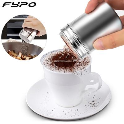 Fypo Edelstahl-Schokoladen-Zuckerstreuer, Kaffee-Staubspender, Kakaopulver, Zimt-Staubbehälter, Küchenfilter, Kochwerkzeug
