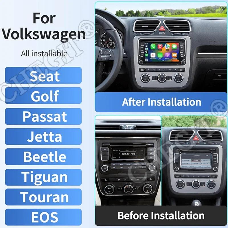 Android13 2Din Car Radio 8Core 64G Multimedia Player GPS Wireless CarPlay For VW Volkswagen Skoda Octavia Golf 5 6 Passat B6 Po