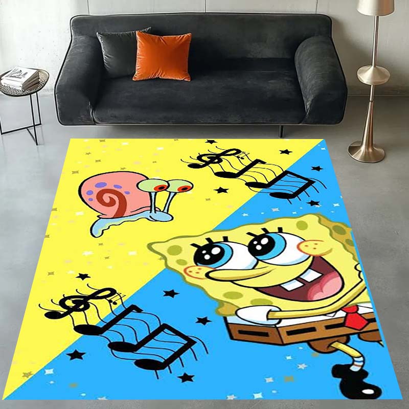 3D S-SpongeBob Patrick Star Cartoon Carpet Rug for Playroom Bedroom Living Room Sofa Home Decor,kids Area Rug Non-slip Floor Mat