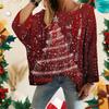 Women's Christmas Print Knitted Sweater Cardigan