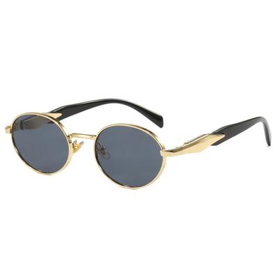 Metal Round Frame Sunshade Sunglasses, Advanced Sunscreen Glasses, Personalized Sunglasses