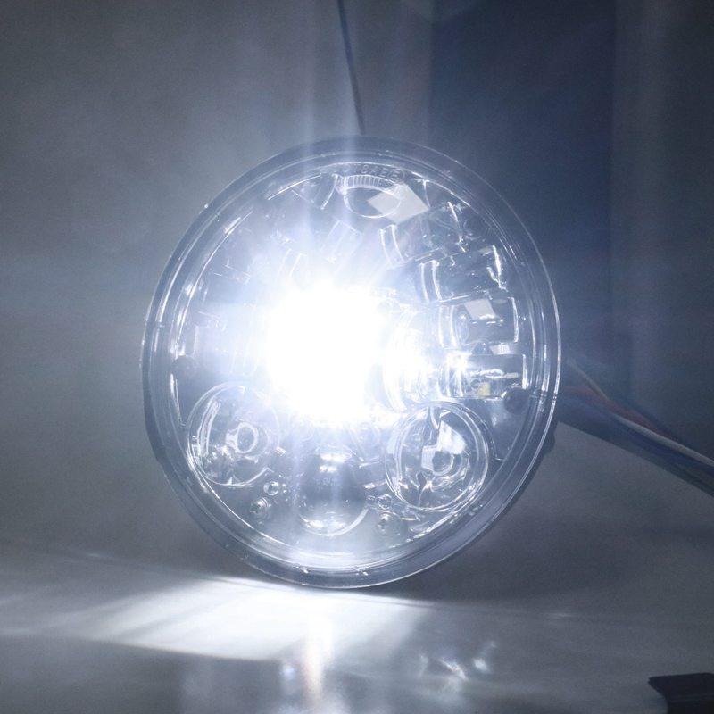 Authentic Universal 5.75 Inch LED Headlight 5 3/4 Inch LED DRL Hi/Lo 36W Motorcycle Turn Light Daytime Running Headlamp Lig