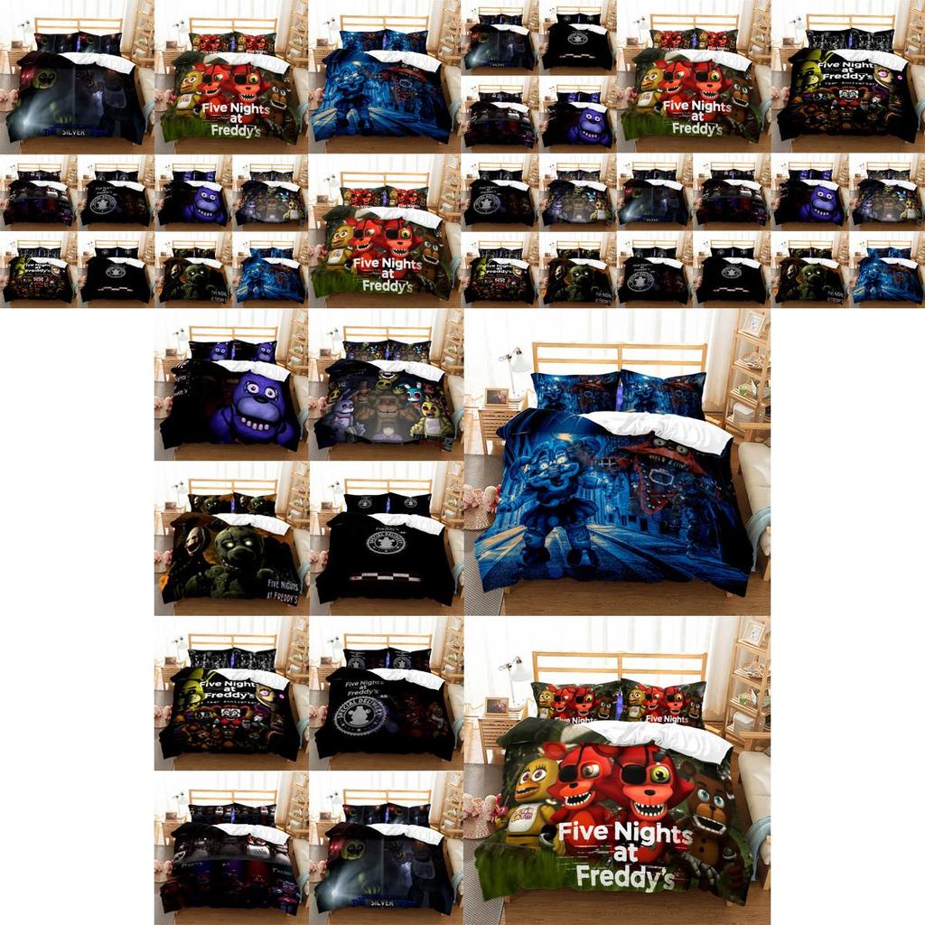 Five At Nights Freddys Cartoon Bear Bedding Set Duvet Cover With Set Pillowcase
