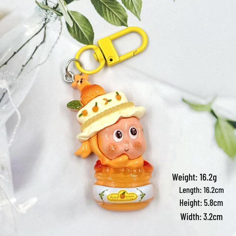 Large Cute Starman Keychain Pendant Resin Accessory for Bags and Jewelry