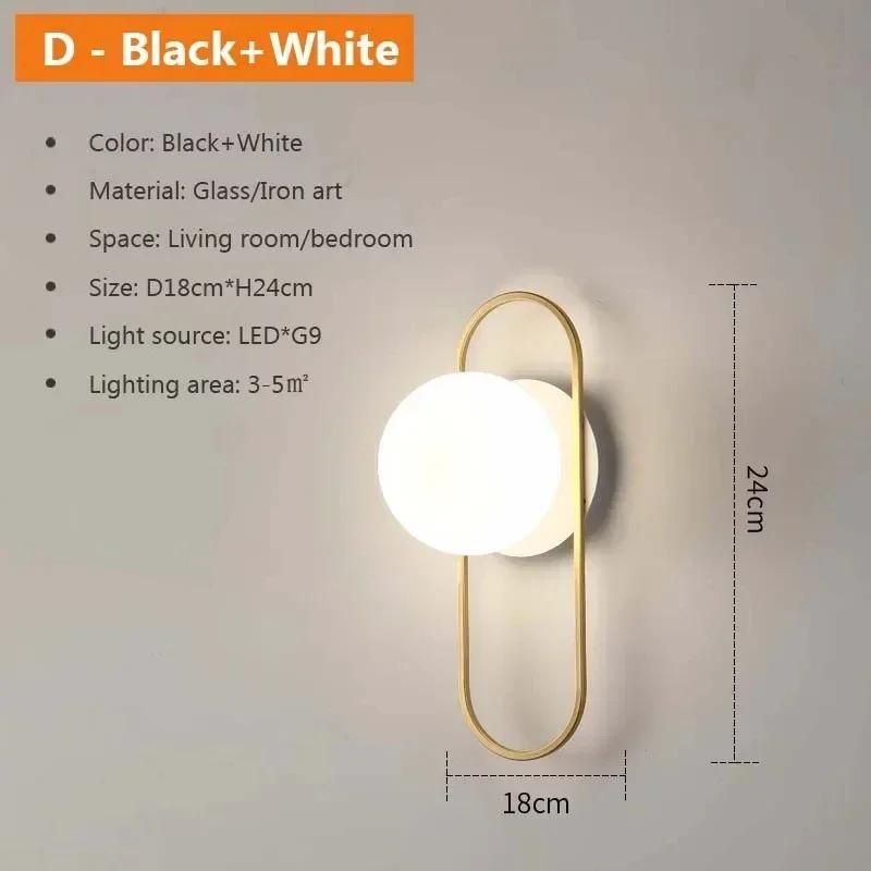 Modern LED Glass Wall Lamps Living Room Bedroom Study Wall Bedside Backdrop Aisle Light Indoor Wall Sconce Decor For Room Lustre