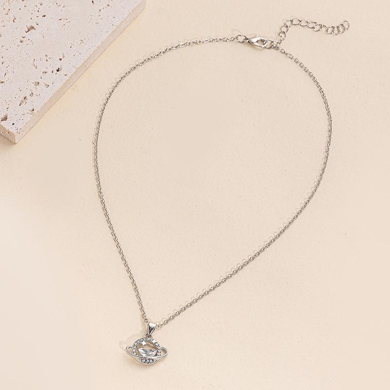 2024 Autumn Rhinestone Star & Moon Pendant Necklace for Women