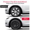 4PCS 19 Inch Wheel Cover for Tesla Model Y 2020-2024 Automobile Hubcap Replacement Petal Style Wheels Cover Full Rim Caps