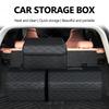 Car PU Leather Trunk Storage Box Portable Foldable Storage Car Multiuse Storage Car Trunk Bag Auto Storag Box