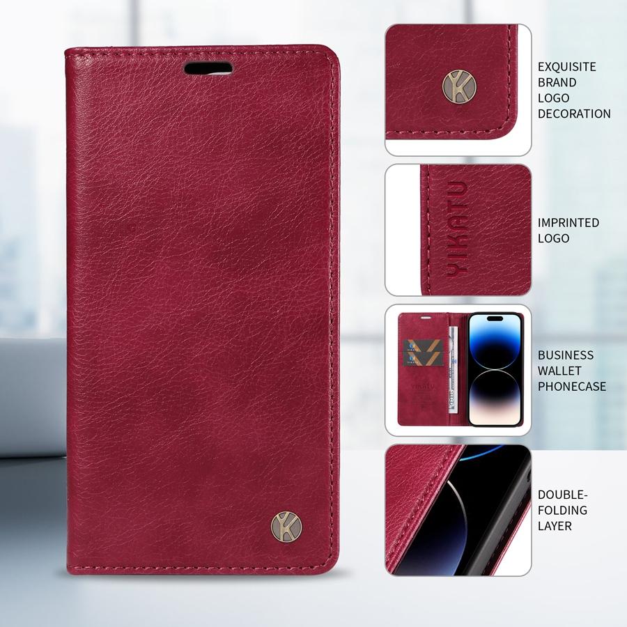 Premium Leather Strong Magnetic Phone Case for Google Pixel 9 Pro Pixel 8 8 Pro 9A 8A 7A Pixel 6 6A Pro Kickstand Wallet Case with Card Slots