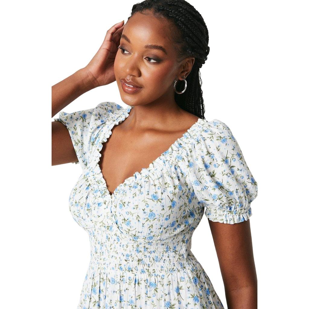 Dorothy Perkins Womens/Ladies Ditsy Print Shirred Waist Midi Dress