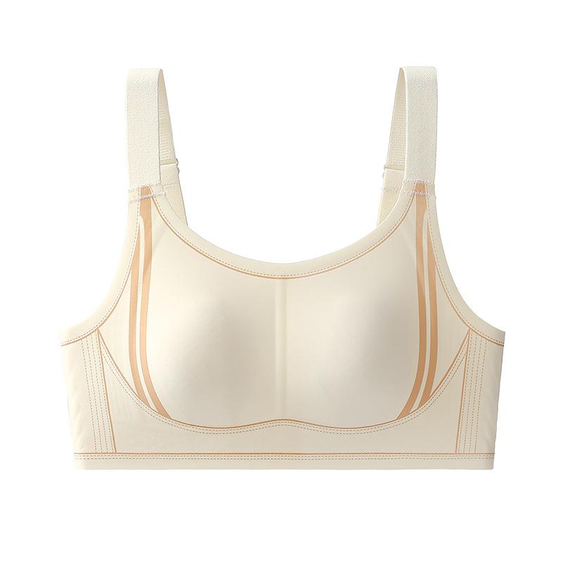 One-piece fixed cup shockproof fitness sports bra high-strength large chest shock-absorbing gathering beautiful back sports underwear women