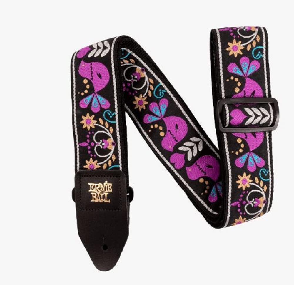 5331 Guitar Strap JACQUARD STRAP PURPLE BIRD LUPIN Jacquard Strap Purple Bird Lupine Free Size [ERNIE BALL] [Genuine]