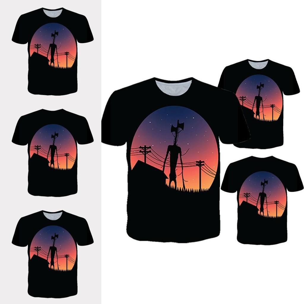 Koszulka dla dzieci z potworem horroru Alien Siren Head z przerażającą grafiką miejskiej legendy