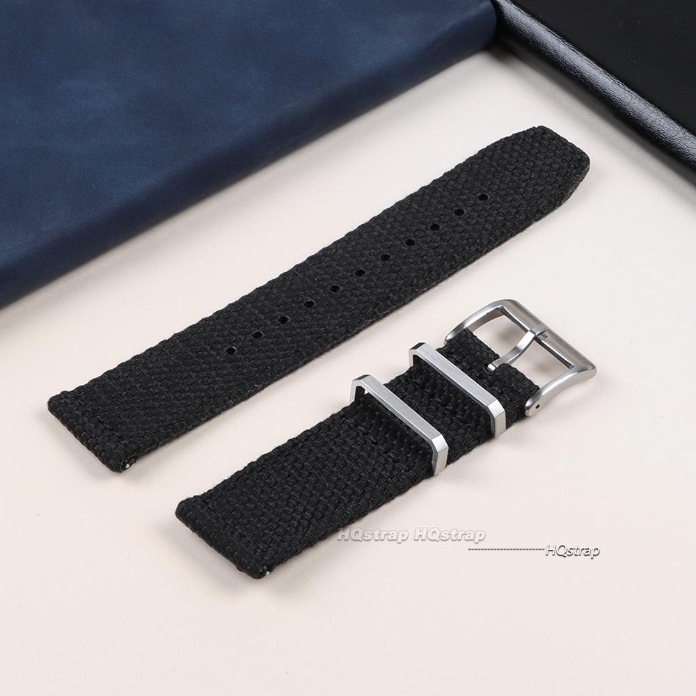 

Universal Nylon Watch Strap Quick Release Canvas Watchband 20mm 22mm Soft Sport Bracelet Men Women Black Replacement Wristbelt 22mm