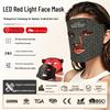 LED Beauty Device: 4-Color Red Light Face and Neck Mask with FDA Clearance