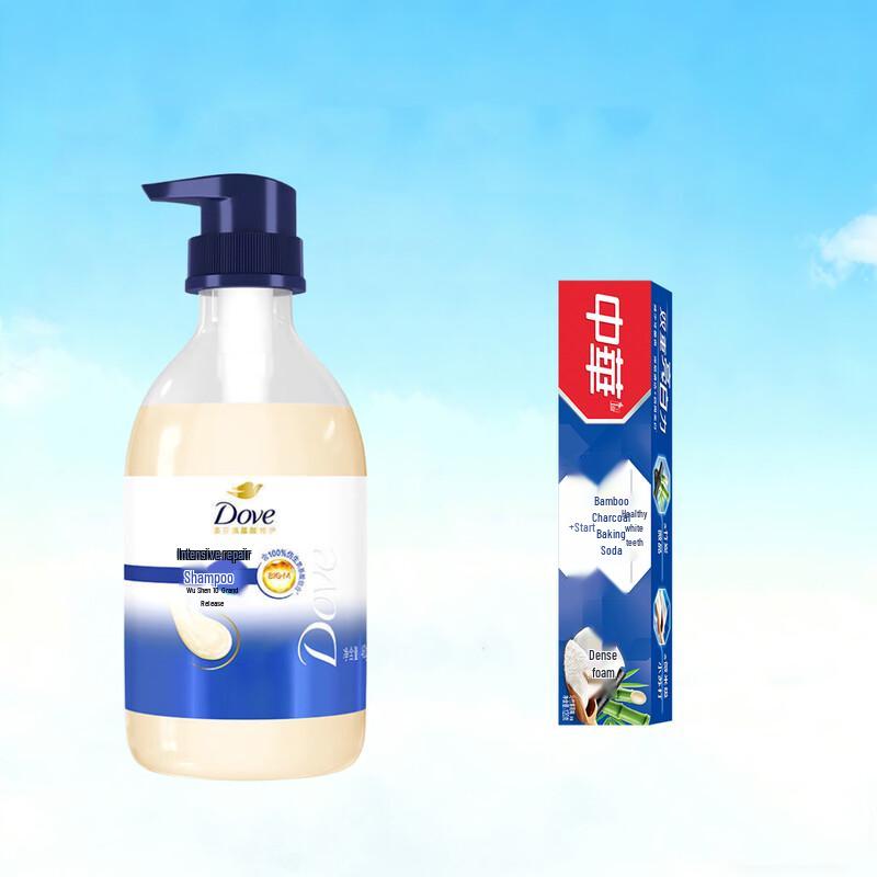 

Dove Hydrating Shampoo 460g & Zhonghua Toothpaste 120g Bundle