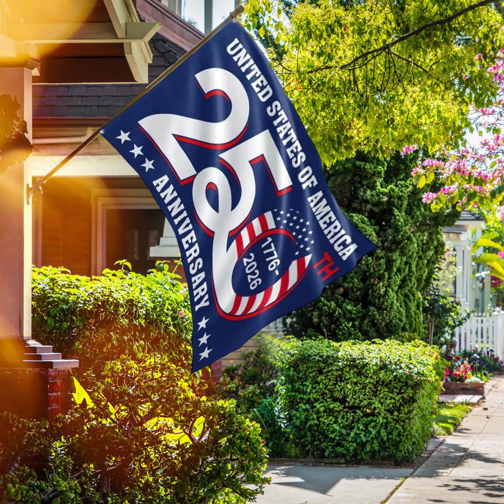 American Independence Day Anniversary Flag 1776-2026 Birthday Patriotic Decoration Outdoor