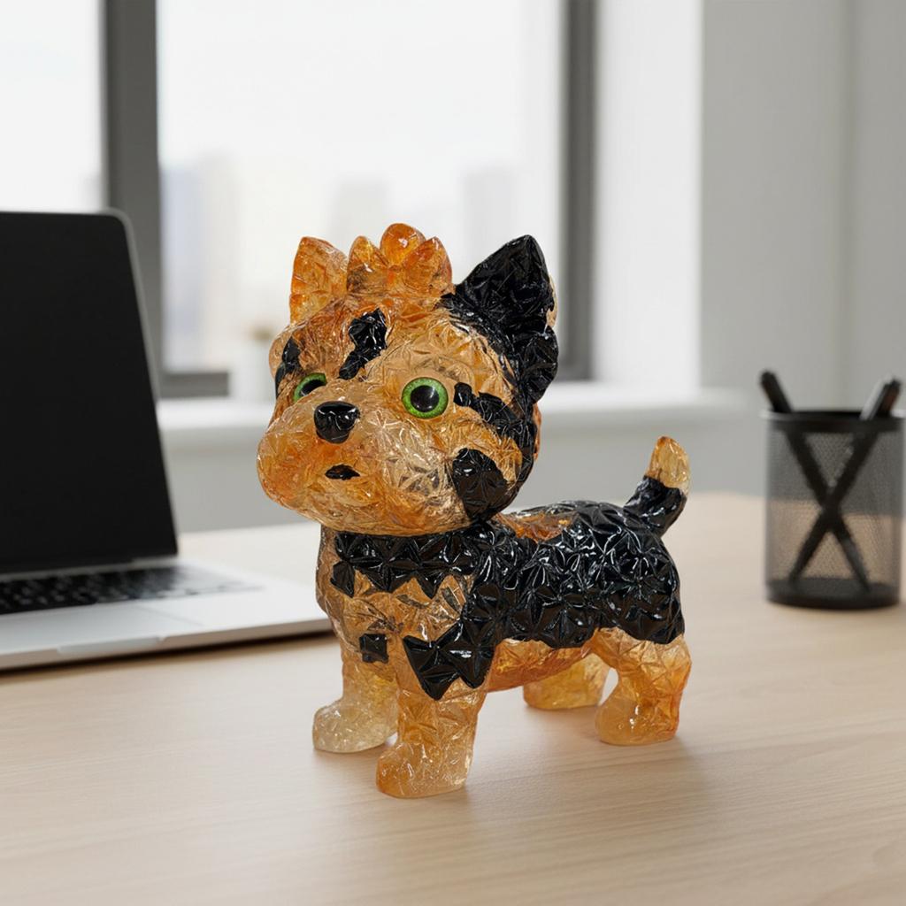 Creative Fake Crystal Animal Sculptures Mini Collectible Art Clear Statue Resin Animal Artwork Sculpture for Home Office Decor