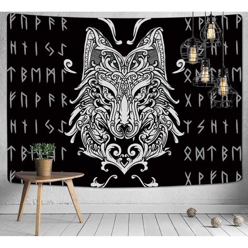 Viking tapestry, Norse Viking rune, Nordic 75x100