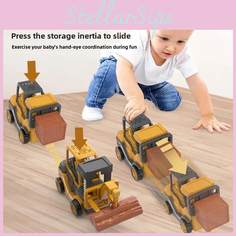 Inertia Construction Truck Toy For Kids With Moving Parts And Lift Crane