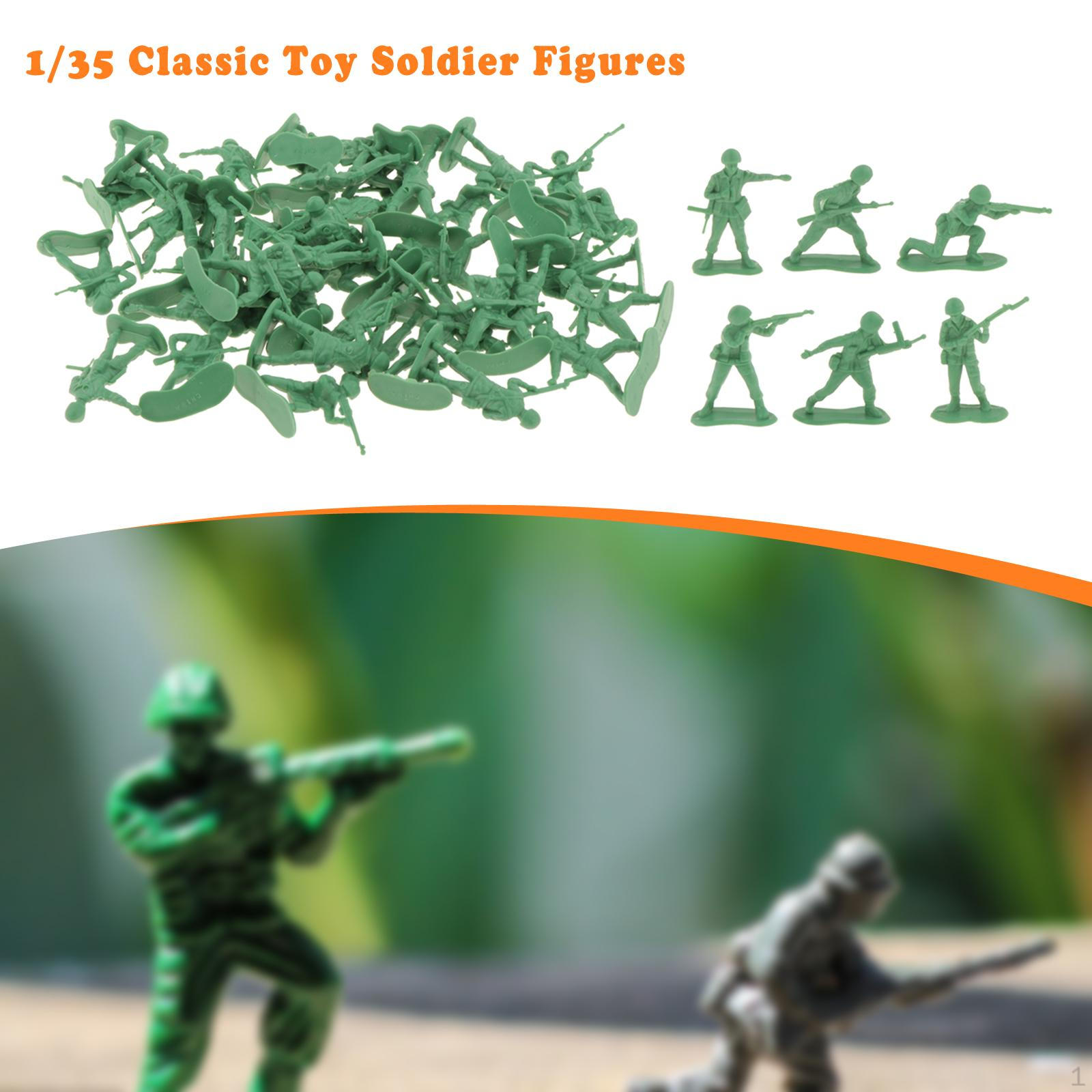 

Набор из 50 штук моделей масштаба 1/35, игрушка, уникальный макет диорамы для энтузиаста моделирования, подарок, хобби зелёный