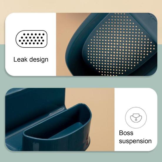 Abtropfgestell, abnehmbar, einfaches ausgehöhltes Design, Schwamm-Seifen-Aufbewahrungsorganisator für die Küche