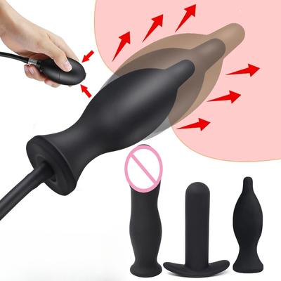 Aufblasbarer Analplug BDSM Spielzeug Silikon Anus Vagina Dilatator Prostata Massager Erwachsener Masturbator Sexspielzeug für Frau Mann Paar