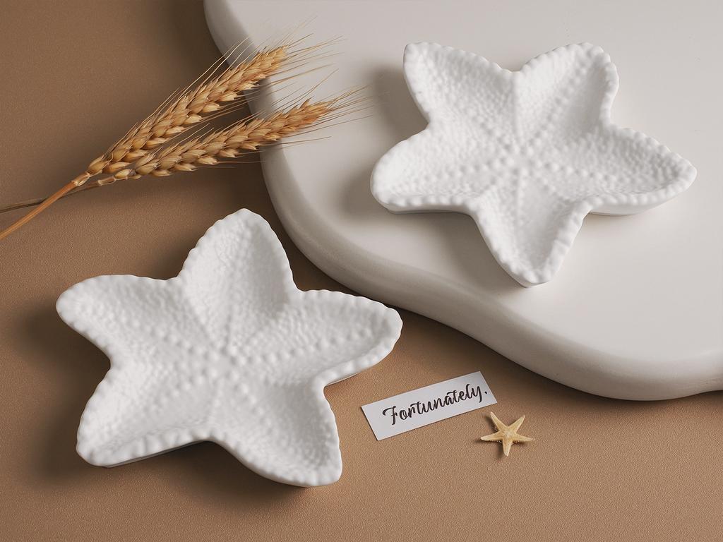 DIY Starfish Dish Silicone Mold Starfish Jewelry Storage Tray Plate Plaster Resin Molds Conch Flowerpot Molds Home Decor Crafts