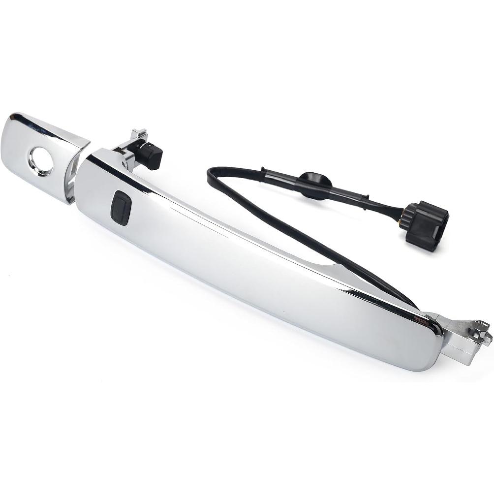 Exterior Chrome Door Handle Front Left Driver Side, With Sensor And Smart Keyless Entry System Compatible With Nissan Rogue 2010-2013 Replaces#