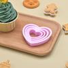 4Pcs/set New Love Cookie Simulation Biscuit Cutting Mold Heart Shape Plastic Baking Tool Fondant Cake Clay Mold