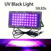 50LED UV Black Light Lamps, USB-powered, Switch-controlled, Plastic Case + Metallic Surface, for Bars, Neon Parties, Hal
