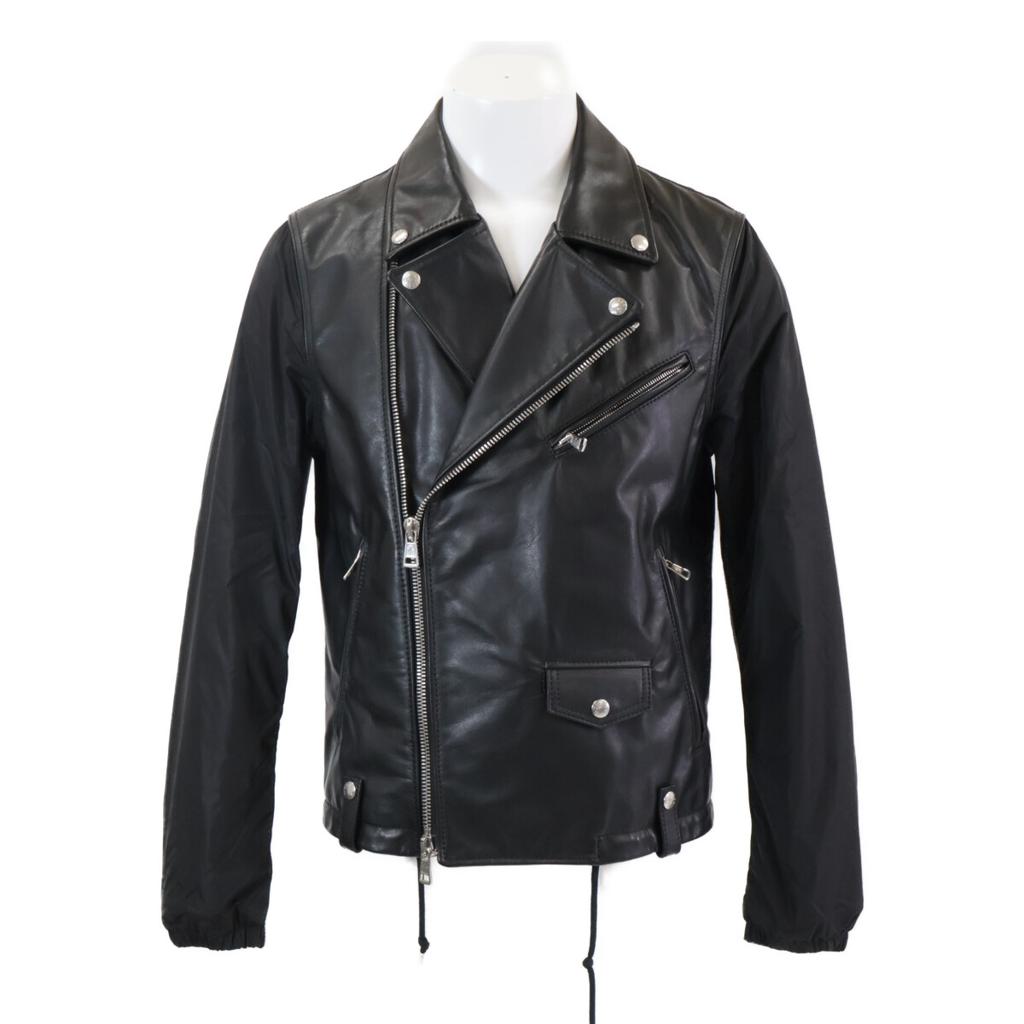 Moncler [Excellent Condition] B20914081680 MASSART Leather/Down Jacket Jacket 2 blackUsed