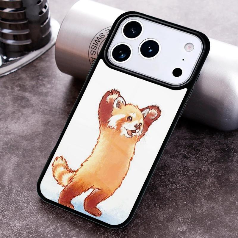 Red Panda Phone Case for iPhone 17 16 15 Pro Max Air 14 13 12 11 Plus Shockproof Capa Cover