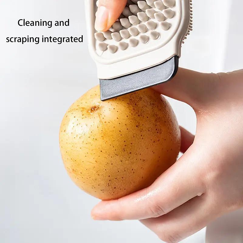 Multi Functional Fruit And Vegetable Household Cleaning Brush, Kitchen Plate Cleaning Brush, Household Washing And Scraping