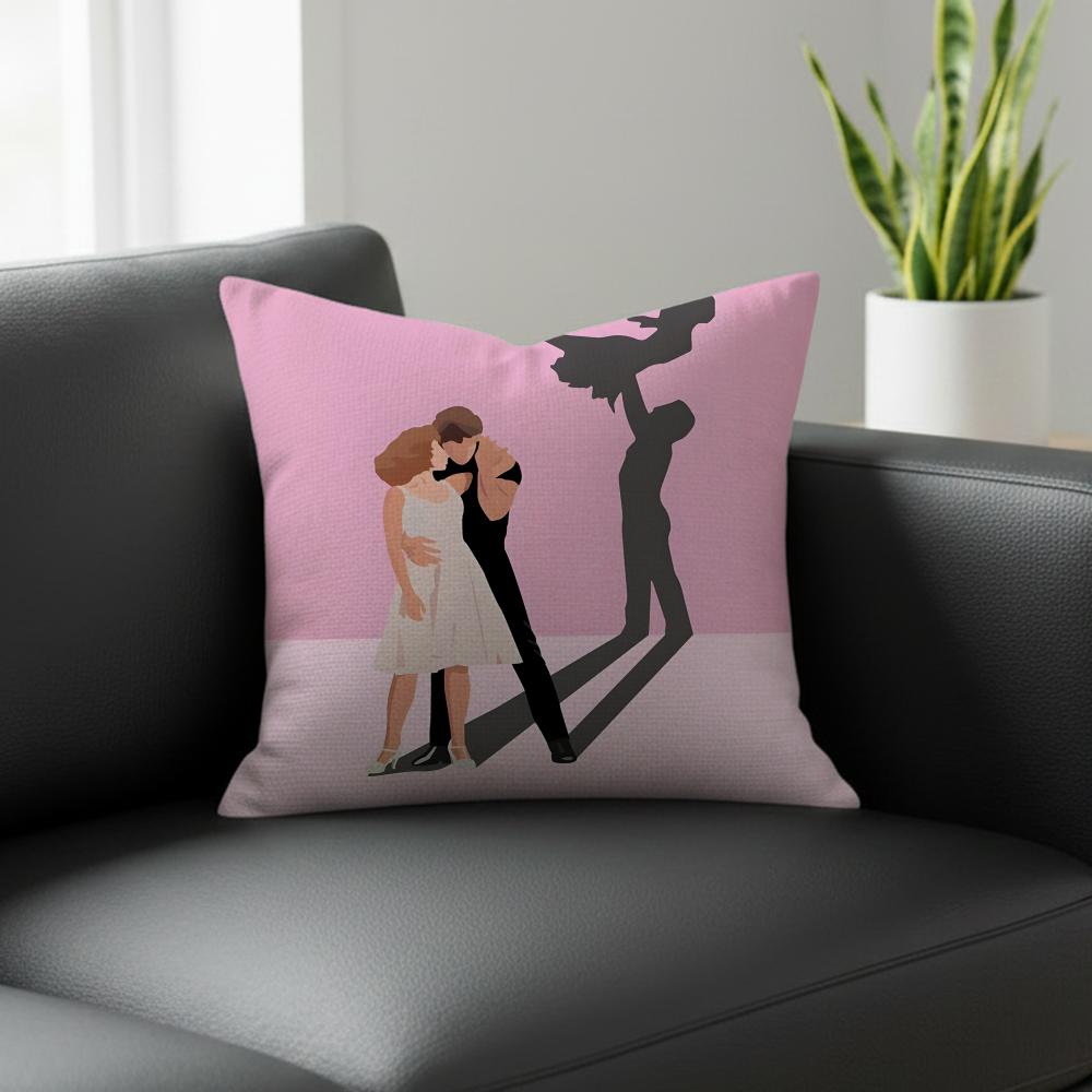 Movie Dirty Dancing Cushion Cover Natural Linen Pillowcase Set AllinOne Decor for Sofa Bedroom Chair