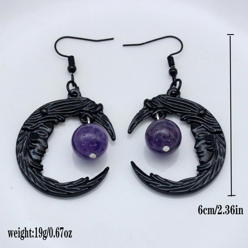 1 Pair of Retro Half Moon Earrings, Inspired By Retro Style, Suitable for Casual Wear and Multifunctional Fashion Accessories As Gifts