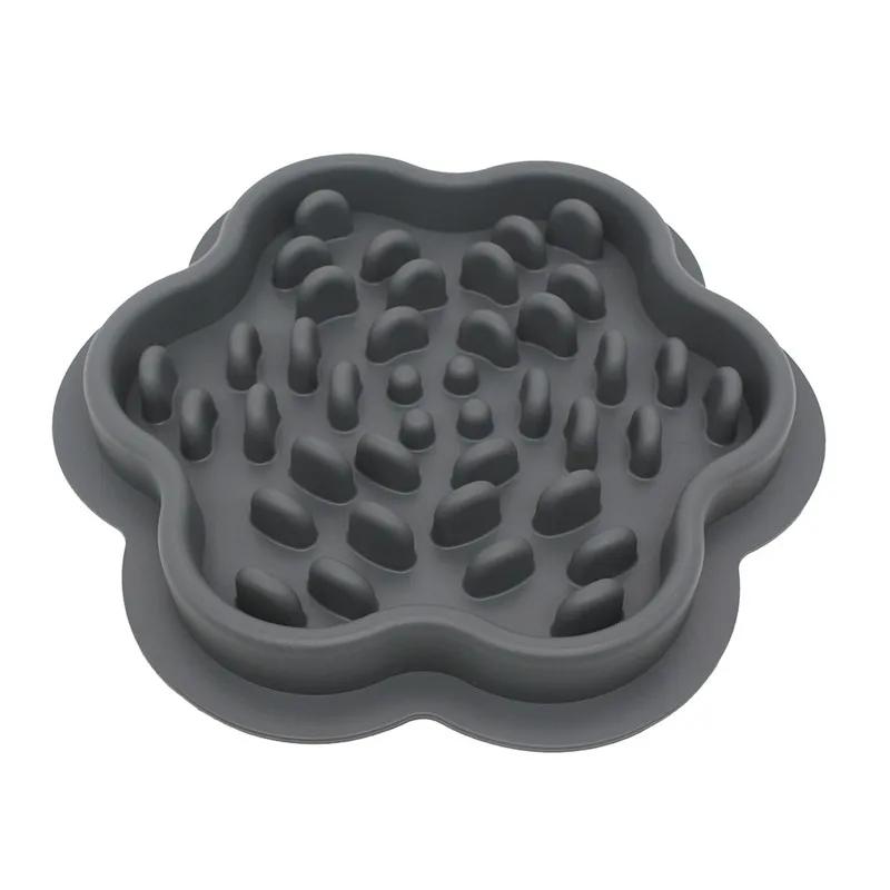 1 Pc Slow Feeder Bowl for Pets - Non-Slip Silicone Mat & Dog Cat Bowl, Anti-Gulping Food Dispenser for Fast Eaters