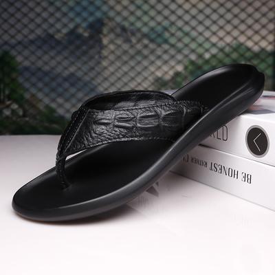 Ciabatte Casual con Motivo Coccodrillo da Uomo Infradito Stile Street Sandali da Spiaggia Estivi Antiscivolo Ciabatte Rapida Asciugatura Maschili