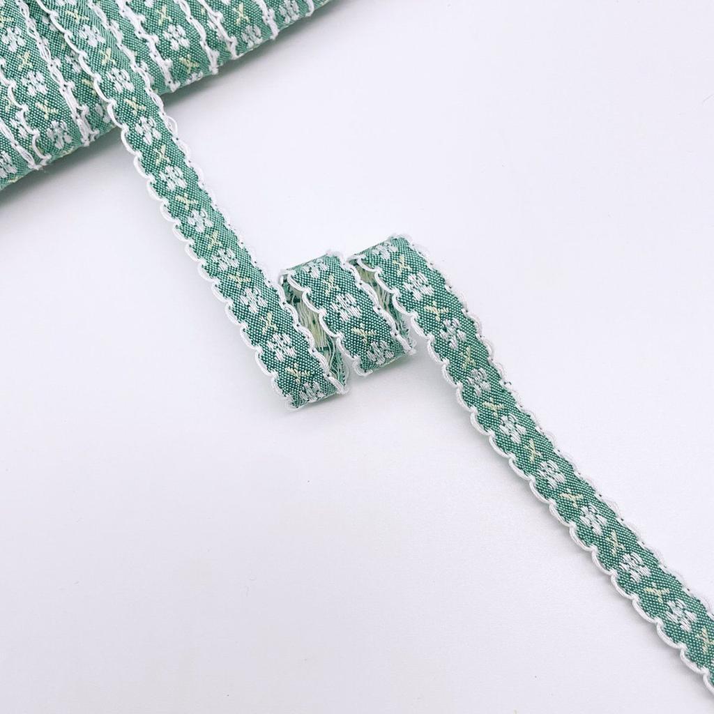 Lace Fabric Webbing Embroidery, Floral 1cm Handmade DIY Accessories Ribbon Clothing Decoration Jacquard Belt Length 3 Meters