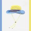 Style Vintage Patchwork Fisherman Hat With Sun Protection For Outdoor Activities