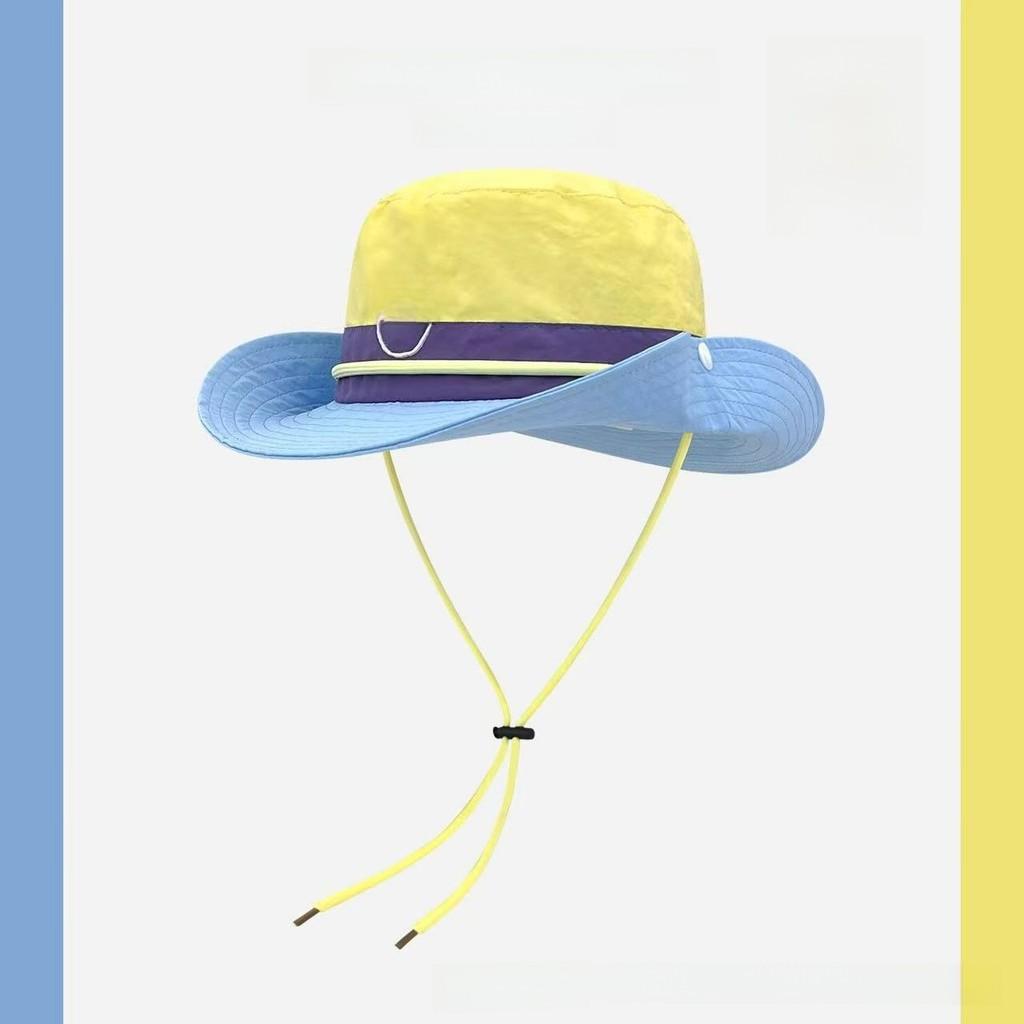 Style Vintage Patchwork Fisherman Hat With Sun Protection For Outdoor Activities